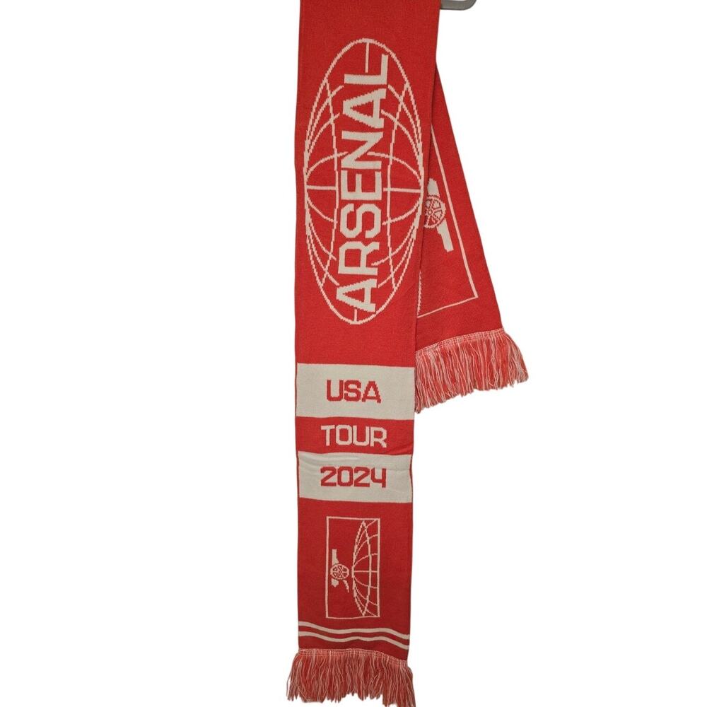 Arsenal FC USA Tour 2024 Gunners Orange Scarf Soccer Official Licensed NWT NEW